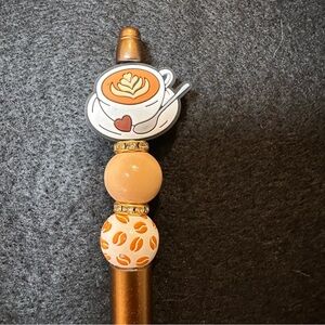 Gold Coffee Themed Pen
